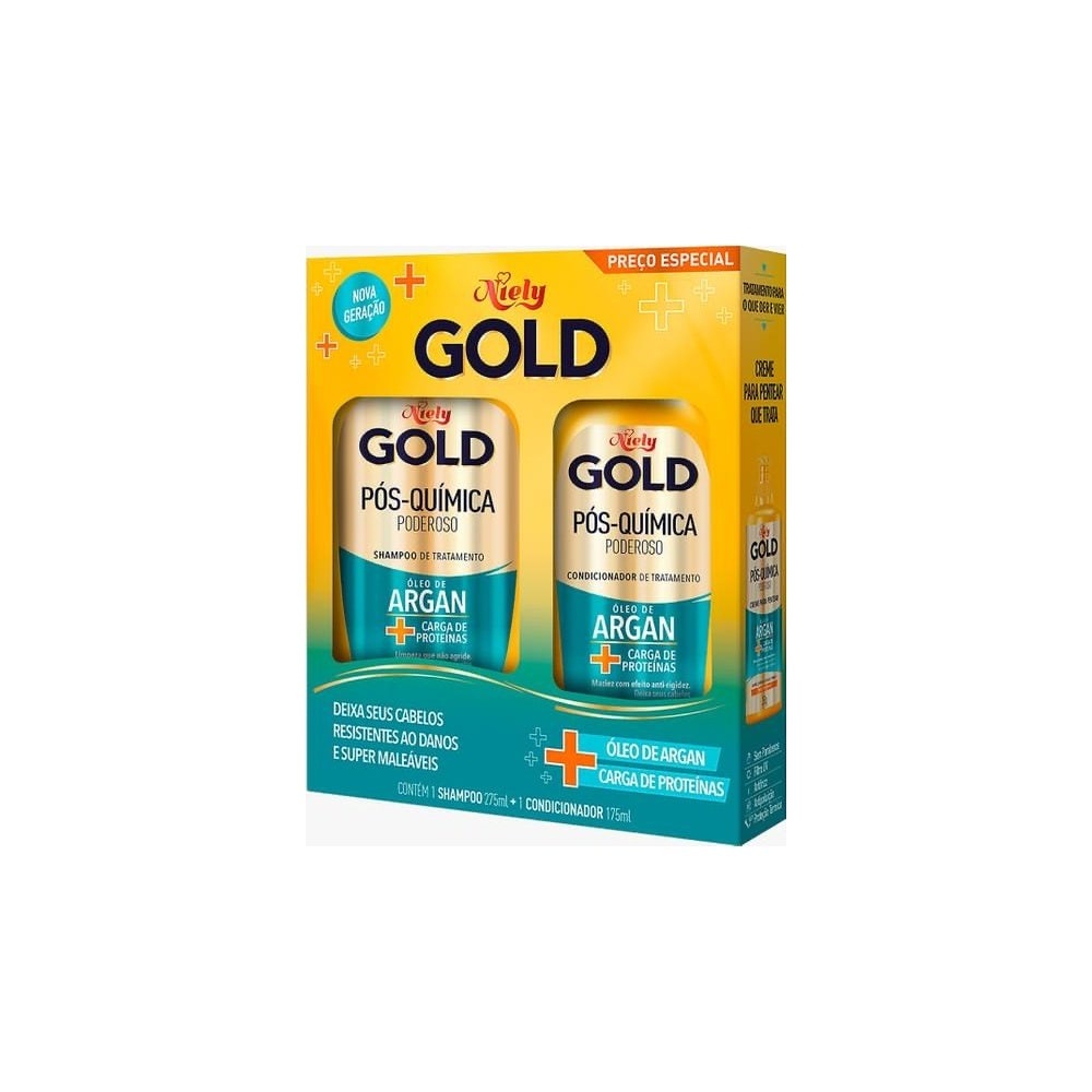 Kit Shampoo + Condicionador Niely Gold Pós Química Kit Shampoo + Condicionador Niely Gold Pós Química - Oferta na Shopee