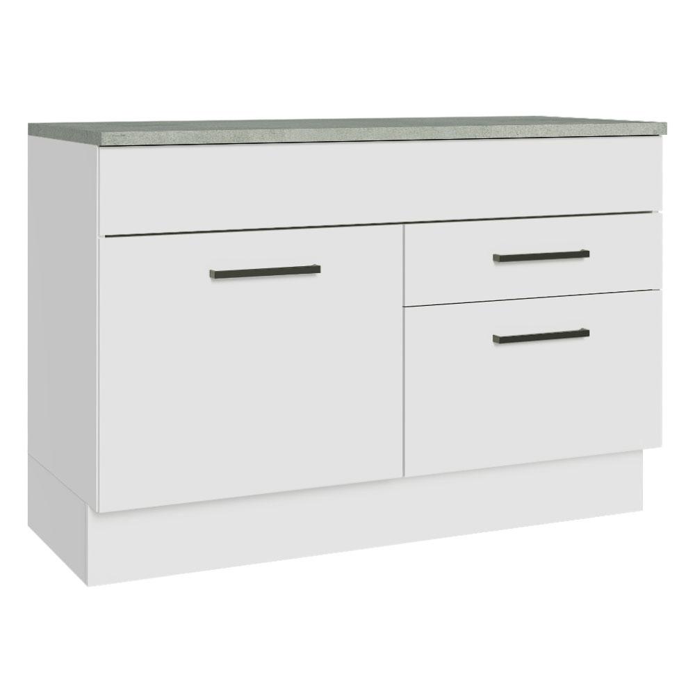 Balcão de Pia Cozinha 1 Porta e 2 Gavetas (Com Tampo) Branco Agata Madesa Balcão de Pia Cozinha 1 Porta e 2 Gavetas (Com Tampo) Branco Agata Madesa - Oferta na Shopee