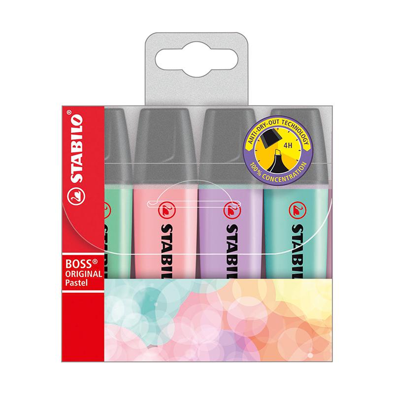 Pincel marca texto Boss Pastel 70/4-2 estojo com 4 cores Stabilo Pincel marca texto Boss Pastel 70/4-2 estojo com 4 cores Stabilo - Oferta na Shopee