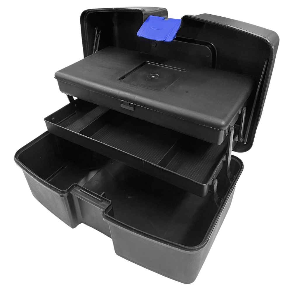 Maleta de Pesca 2 Bandejas Articuladas Preta Summer Maleta de Pesca 2 Bandejas Articuladas Preta Summer - Oferta na Shopee