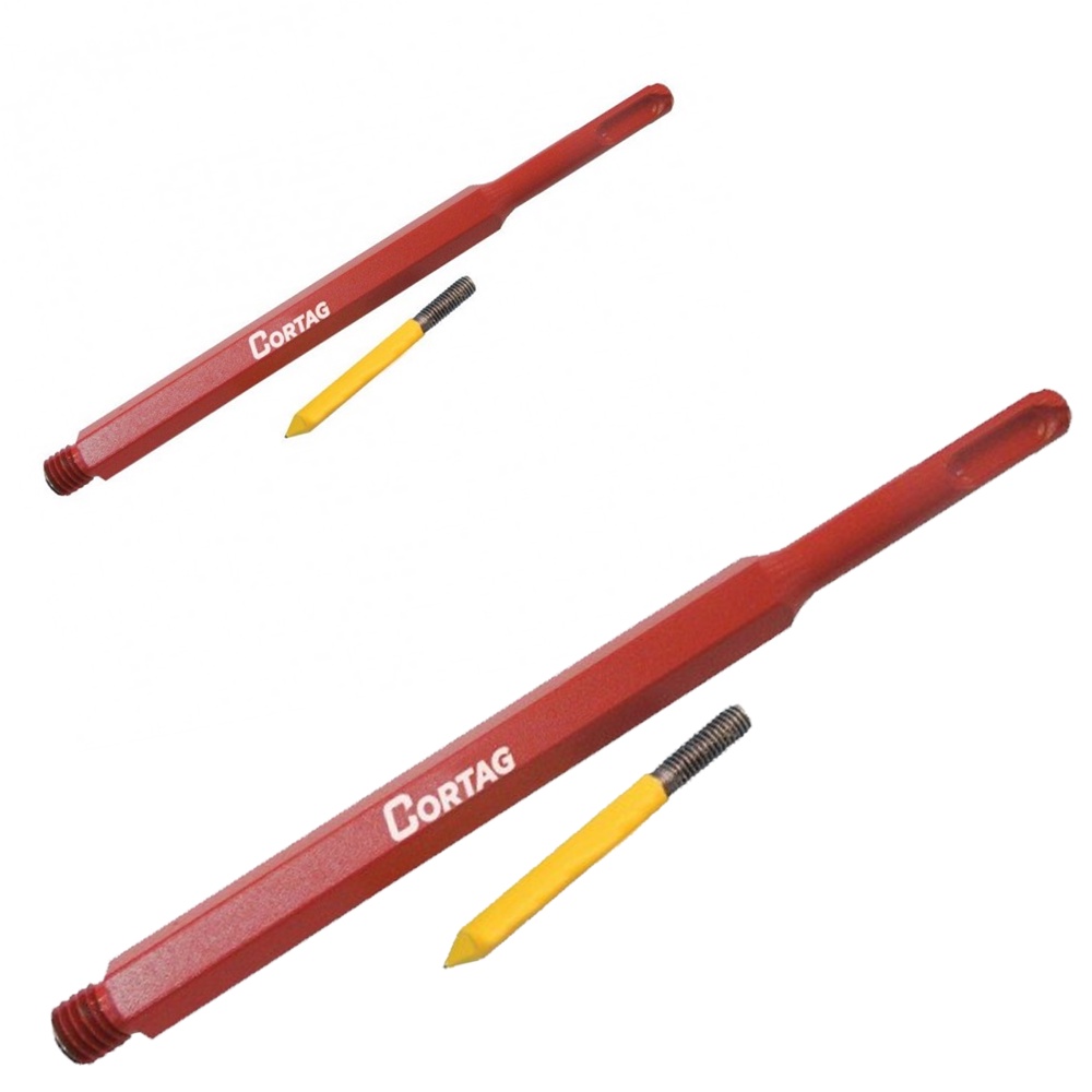 Haste Com Encaixe Tipo Sds Plus Profissional Com Pino Guia Tamanho A Escolher - Cortag - Oferta na Shopee