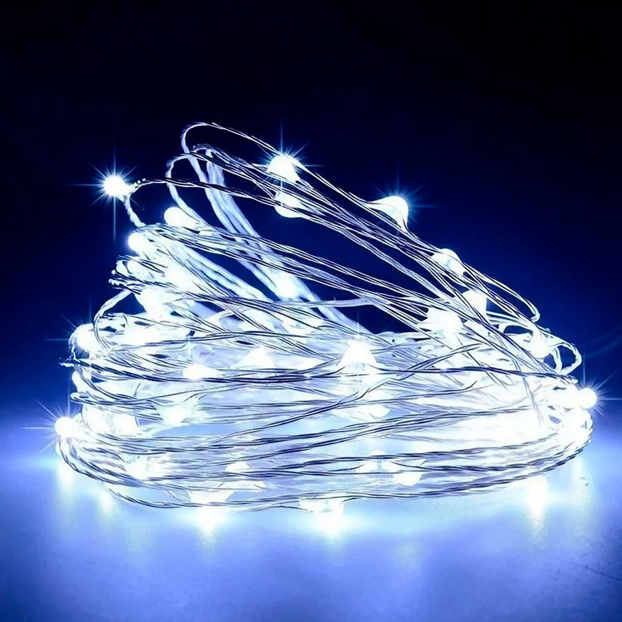 Cordão de Led Fio de Fada - Branco - 1,80m - 1 unidade - Artlille - Rizzo Cordão de Led Fio de Fada - Branco - 1