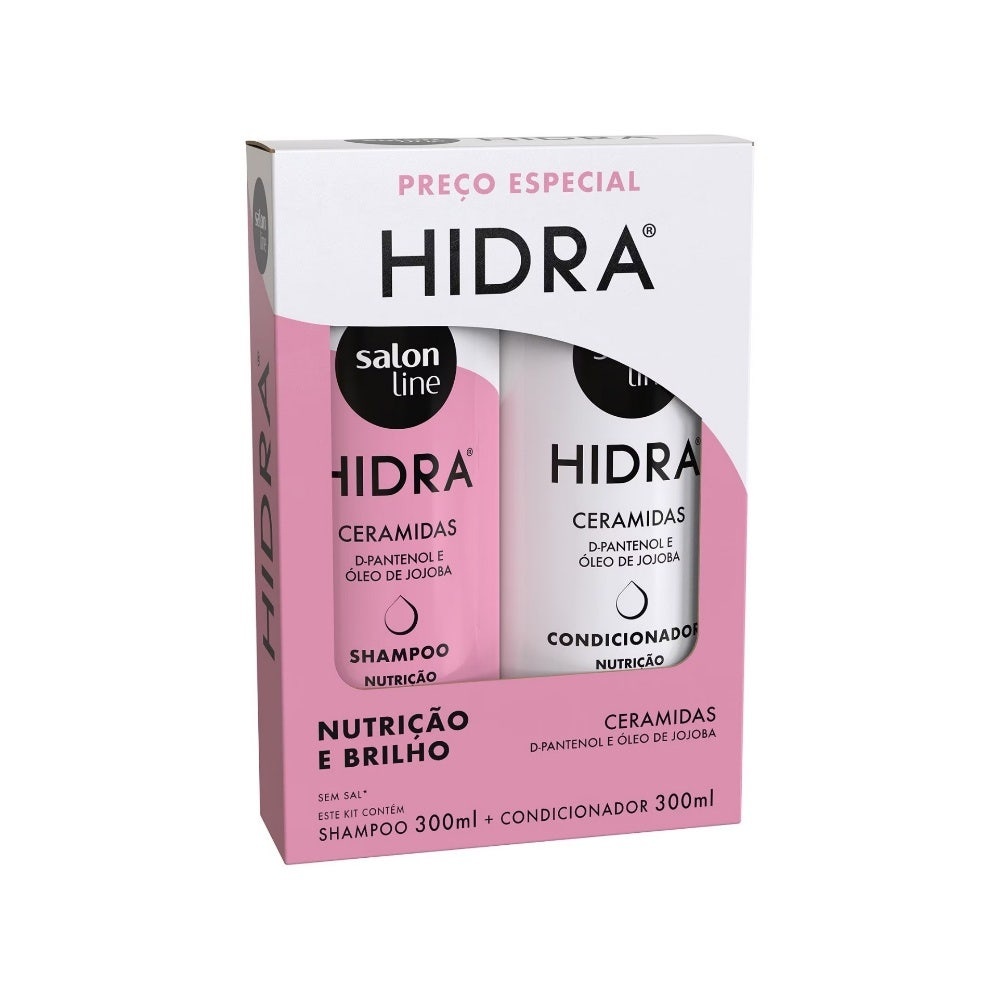 Kit Shampoo + Condicionador Hidra Nutrição e Brilho Salon Line 300ml Kit Shampoo + Condicionador Hidra Nutrição e Brilho Salon Line 300ml - Oferta na Shopee