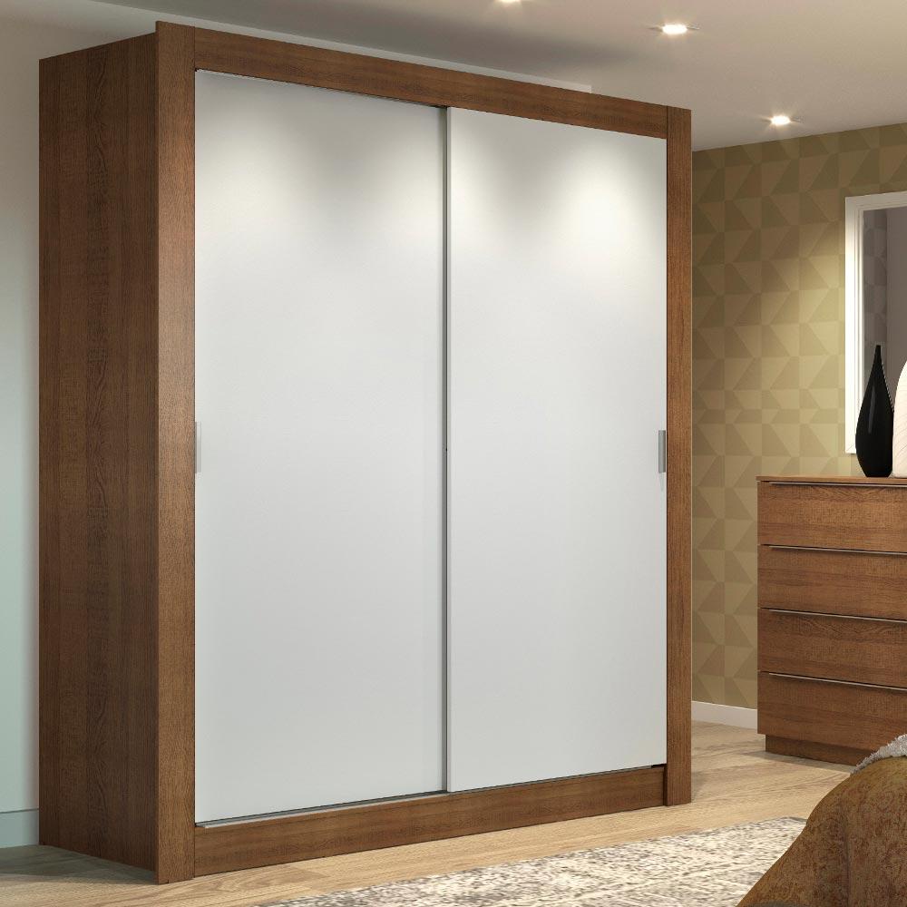 Guarda-Roupa Solteiro Madesa Dallas 2 Portas de Correr 2 Gavetas - Rustic/Branco Guarda-Roupa Solteiro Madesa Dallas 2 Portas de Correr 2 Gavetas - Rustic/Branco - Oferta na Shopee