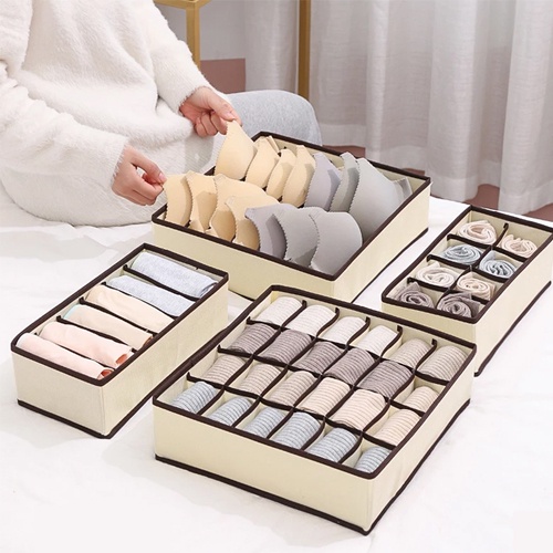 Colmeia Organizadora Divisórias " P - M - G " Bege Organizados Gaveta - Oferta na Shopee