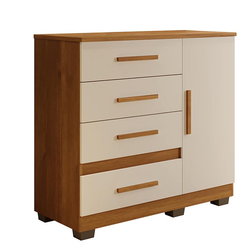 Comoda New Florença Quarto com 4 Gavetas e 1 Porta Comoda New Florença Quarto com 4 Gavetas e 1 Porta