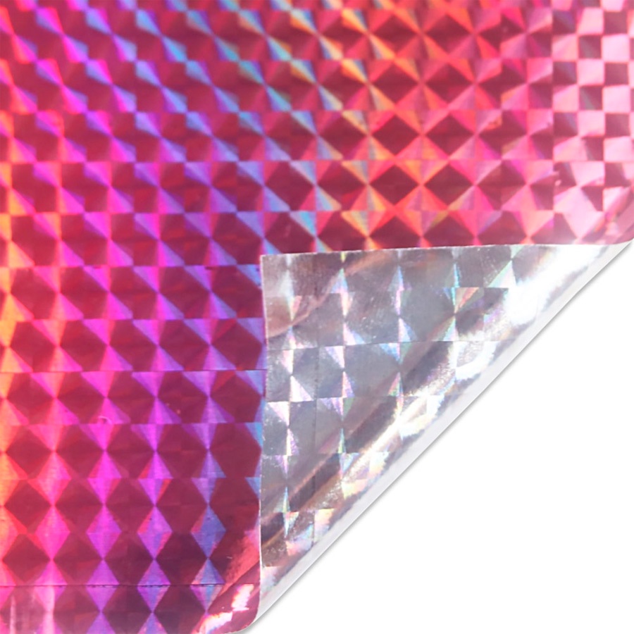 Vinil Adesivo Holográfico Triângulo 30 cm x 50 cm - Rosa - 1 unidade - Rizzo - Oferta na Shopee