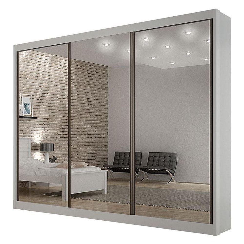 Guarda Roupa 6 Gavetas San Marino Premium Com 3 Espelhos Branco – Leifer Móveis Guarda Roupa 6 Gavetas San Marino Premium Com 3 Espelhos Branco – Leifer Móveis