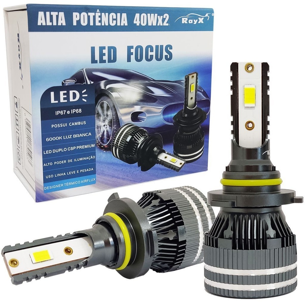 Lâmpada Ultra Led 80W H1 H3 H7 H8 H11 H27 HB3 HB4 6k 12000lm - Oferta na Shopee