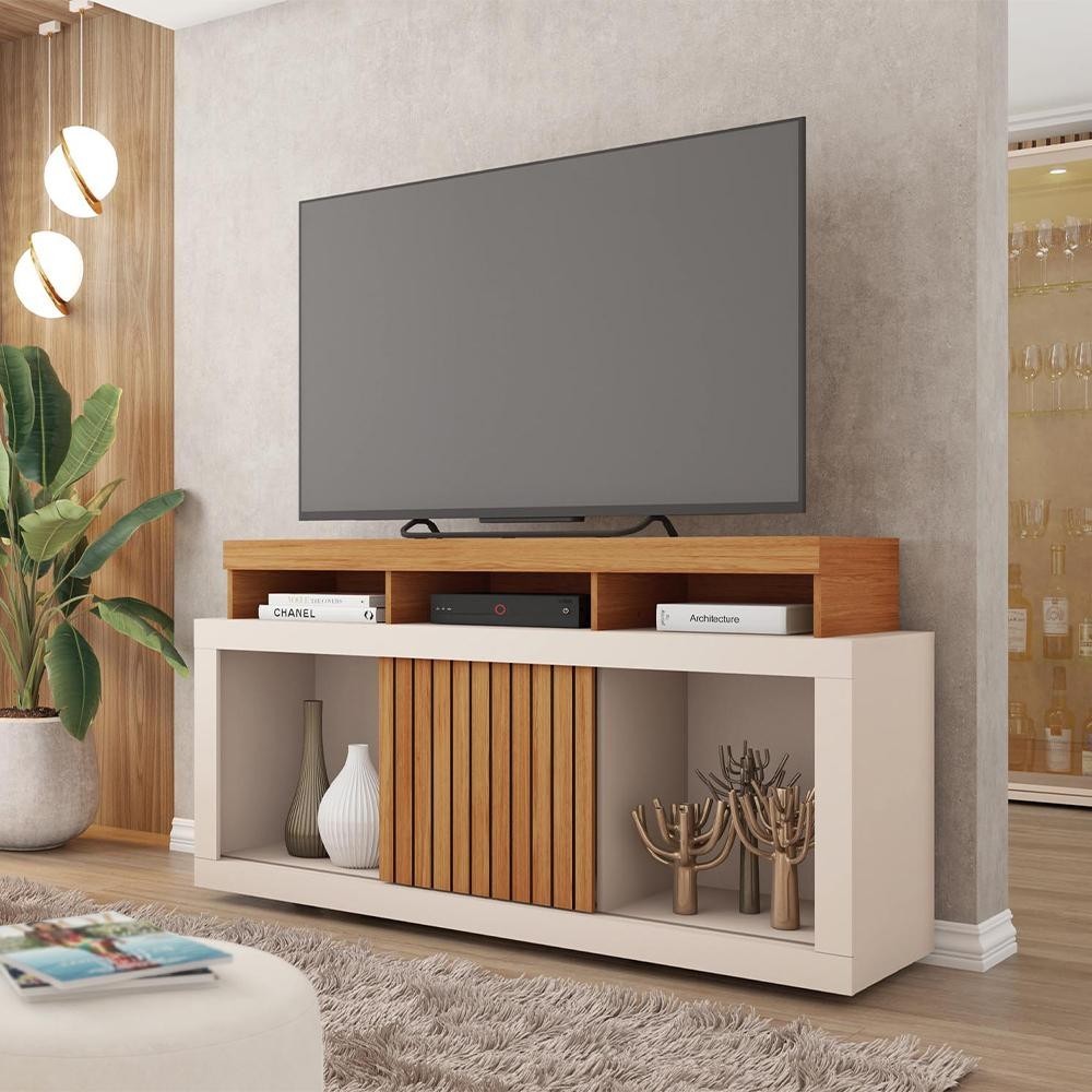 Bancada Rack Para TV até 55 Polegadas Marrom Frost Caemmun Bancada Rack Para TV até 55 Polegadas Marrom Frost Caemmun - Oferta na Shopee