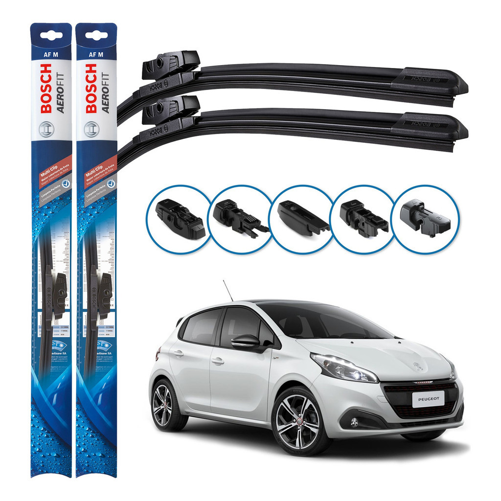 Par de Palhetas Limpador Parabrisa Multiclip Original Bosch Peugeot 208 2013 A 2018 Par de Palhetas Limpador Parabrisa Multiclip Original Bosch Peugeot 208 2013 A 2018 - Oferta na Shopee