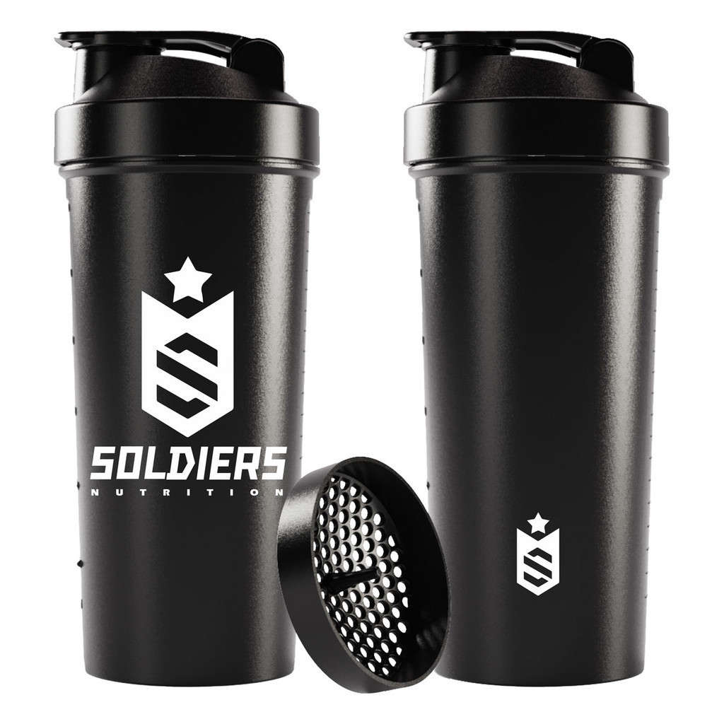Coqueteleira Slim 600ml Soldiers Nutrition Acessório Academia Hidratação Esportiva - Oferta na Shopee