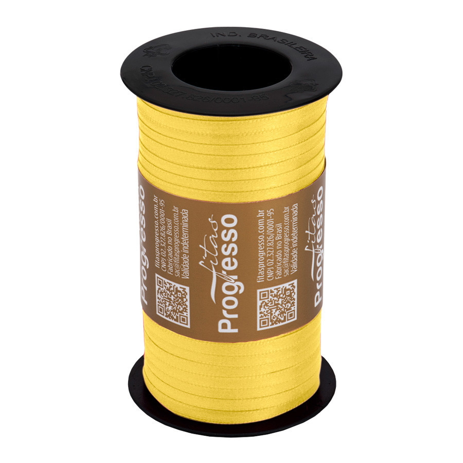 Fita de Cetim Carretel T900/000 4mm - 100m Cor 2052 Amarelo Claro - 1 unidade - Fitas Progresso - Rizzo Fita de Cetim Carretel T900/000 4mm - 100m Cor 2052 Amarelo Claro - 1 unidade - Fitas Progresso - Rizzo - Oferta na Shopee