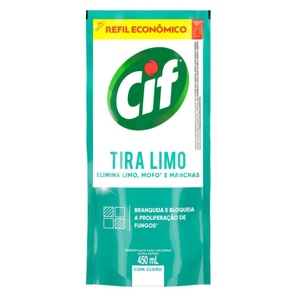 Refil Limpador Cif Tira Limo com Cloro 450ml - Oferta na Shopee