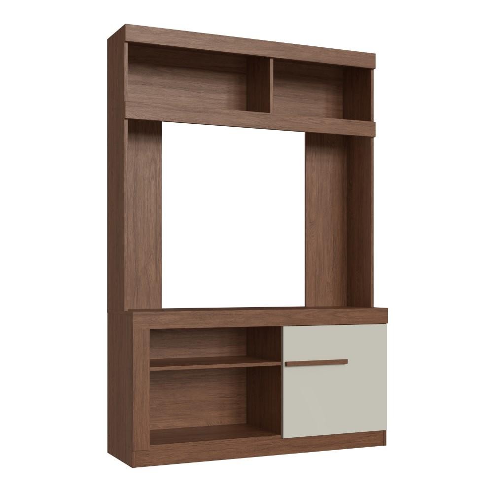 Estante Para Tv Até 50 Polegadas 1 Porta Es503 Marrom/Off White- Decibal Estante Para Tv Até 50 Polegadas 1 Porta Es503 Marrom/Off White- Decibal - Oferta na Shopee