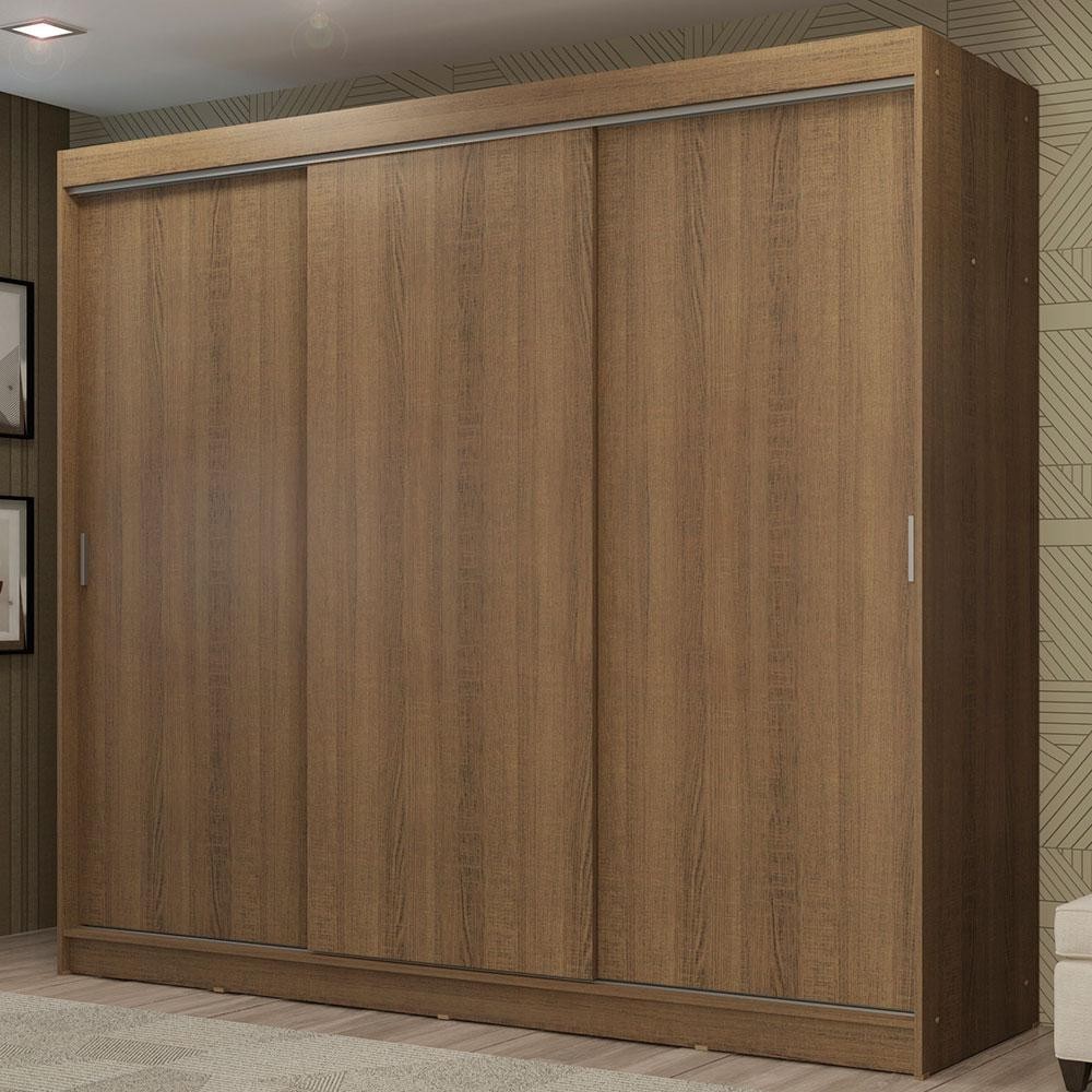 Guarda-Roupa Casal Madesa Kansas 3 Portas de Correr 3 Gavetas Guarda-Roupa Casal Madesa Kansas 3 Portas de Correr 3 Gavetas - Oferta na Shopee