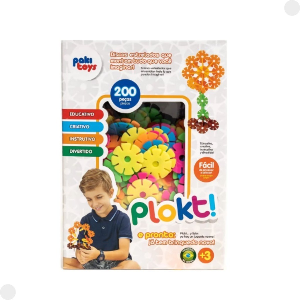Blocos De Montar Plokt Com 200 Peças 1243 - Pakiplast Blocos De Montar Plokt Com 200 Peças 1243 - Pakiplast - Oferta na Shopee