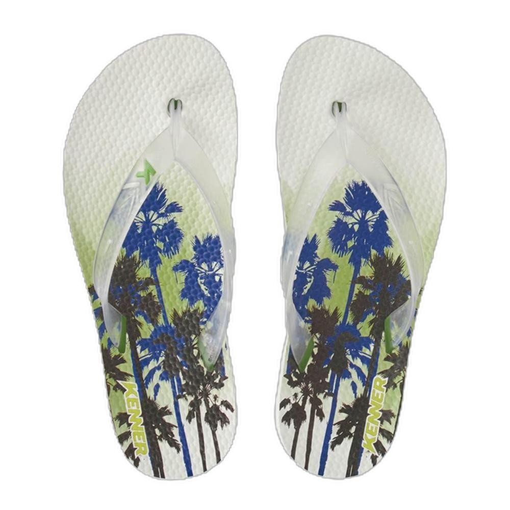 Chinelo Kenner Summer Carnauba Masculino - Branco e Verde - Oferta na Shopee