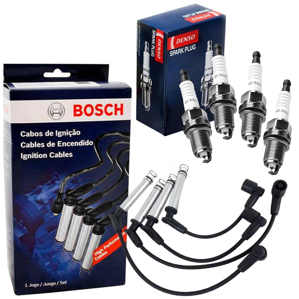 Kit Cabo Bosch + Vela Denso Fiat Palio 1.0 1.3 8v 2000 A 200 Kit Cabo Bosch + Vela Denso Fiat Palio 1.0 1.3 8v 2000 A 200