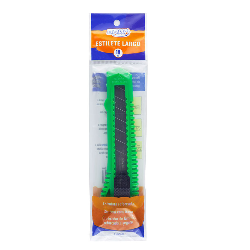 Estilete largo plástico 18mm ES1801 BRW - Oferta na Shopee