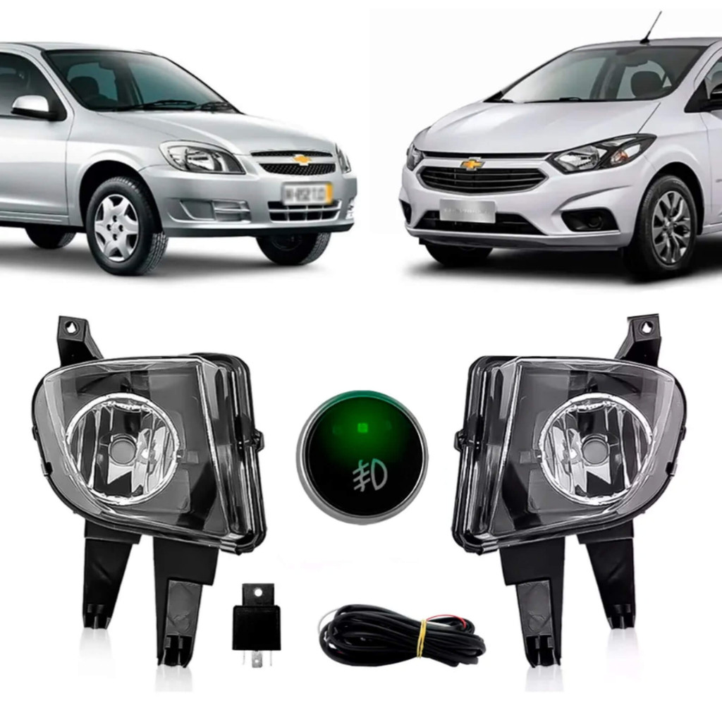 Kit Farol de Milha Celta 07/15 Prisma 07/12 Botão Alternativo Universal Touch Suits - STS794CV - Oferta na Shopee