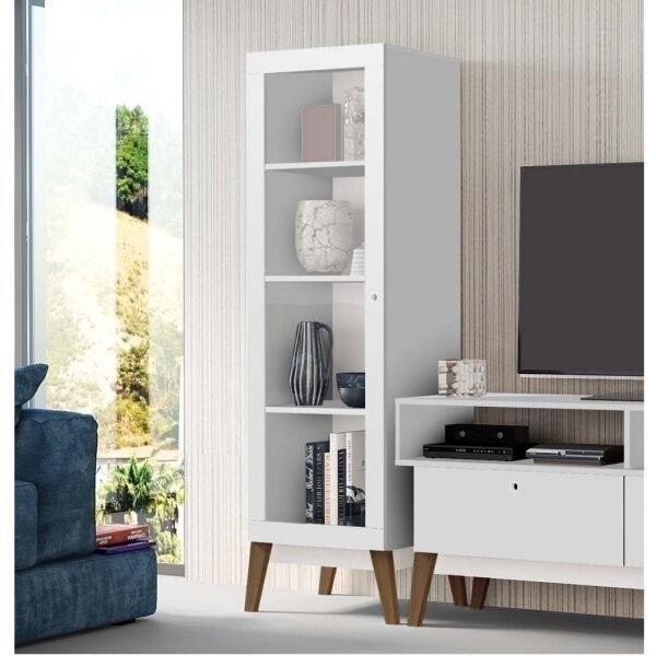 Cristaleira 1 Porta Retrô 0809 Branco Cristaleira 1 Porta Retrô 0809 Branco - Oferta na Shopee