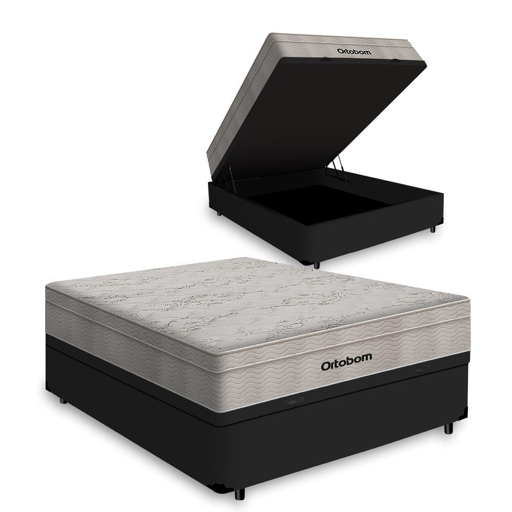 Cama Box Baú Casal + Colchão de Molas Ensacadas Ortobom AirTech SpringPocket 138cm Cama Box Baú Casal + Colchão de Molas Ensacadas Ortobom AirTech SpringPocket 138cm - Oferta na Shopee