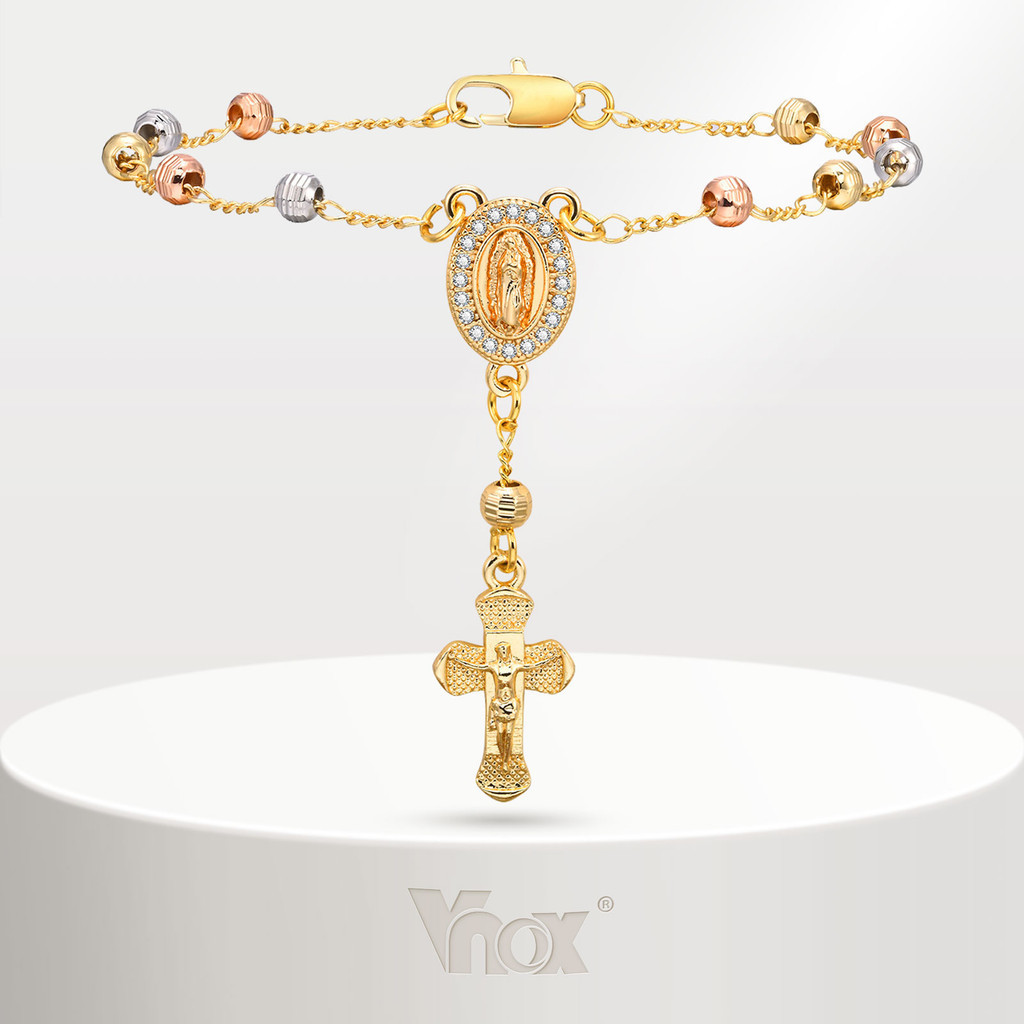 Vnox 18K Gold Vintage Women's Pendant Bracelet