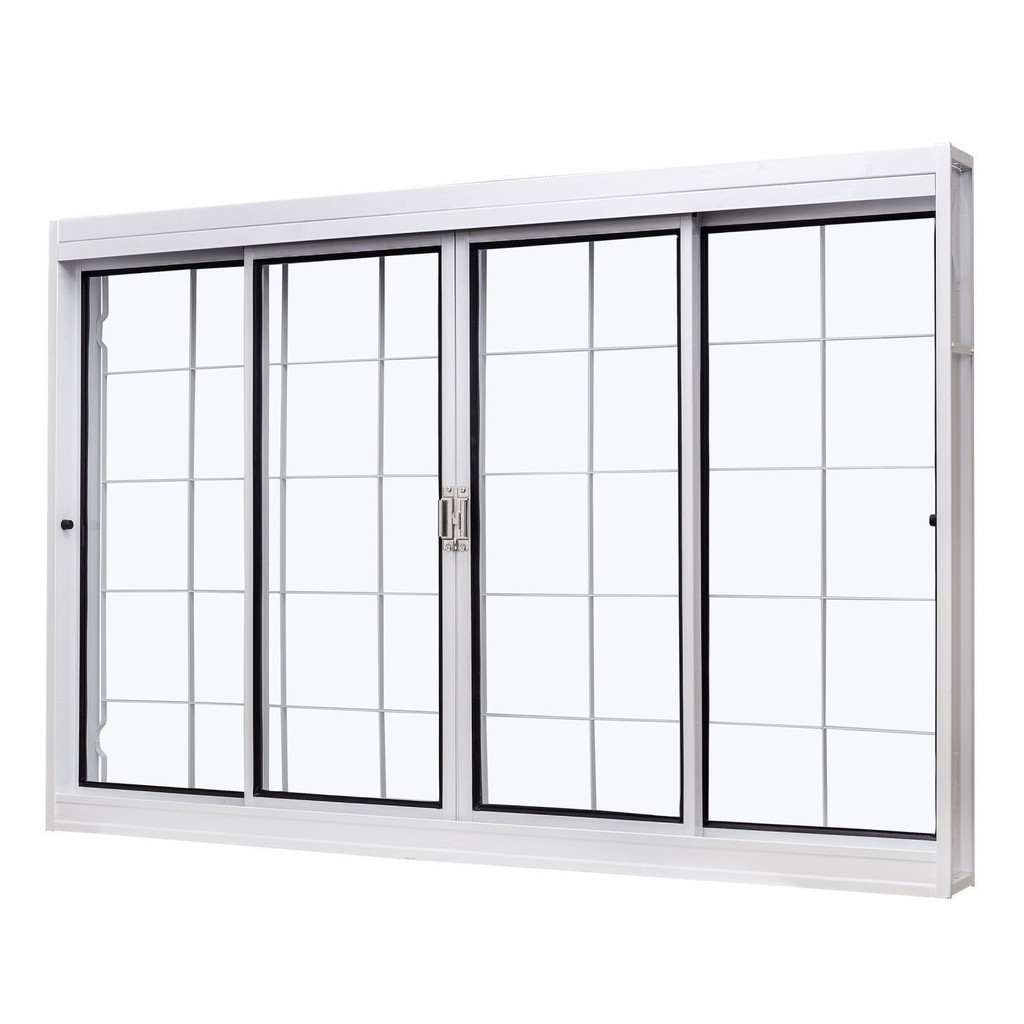 Janela de Aço de Correr Central 100x120cm 4 Folhas com Grade Quadriculada e Vidro Liso Qualitysol Ra Janela de Aço de Correr Central 100x120cm 4 Folhas com Grade Quadriculada e Vidro Liso Qualitysol Ra - Oferta na Shopee