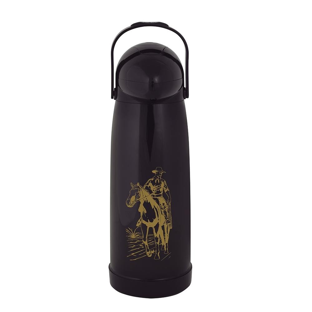 Garrafa Térmica Mor Farroupilha 1,9L, Ampola de Vidro, Preta - 25101403 Garrafa Térmica Mor Farroupilha 1