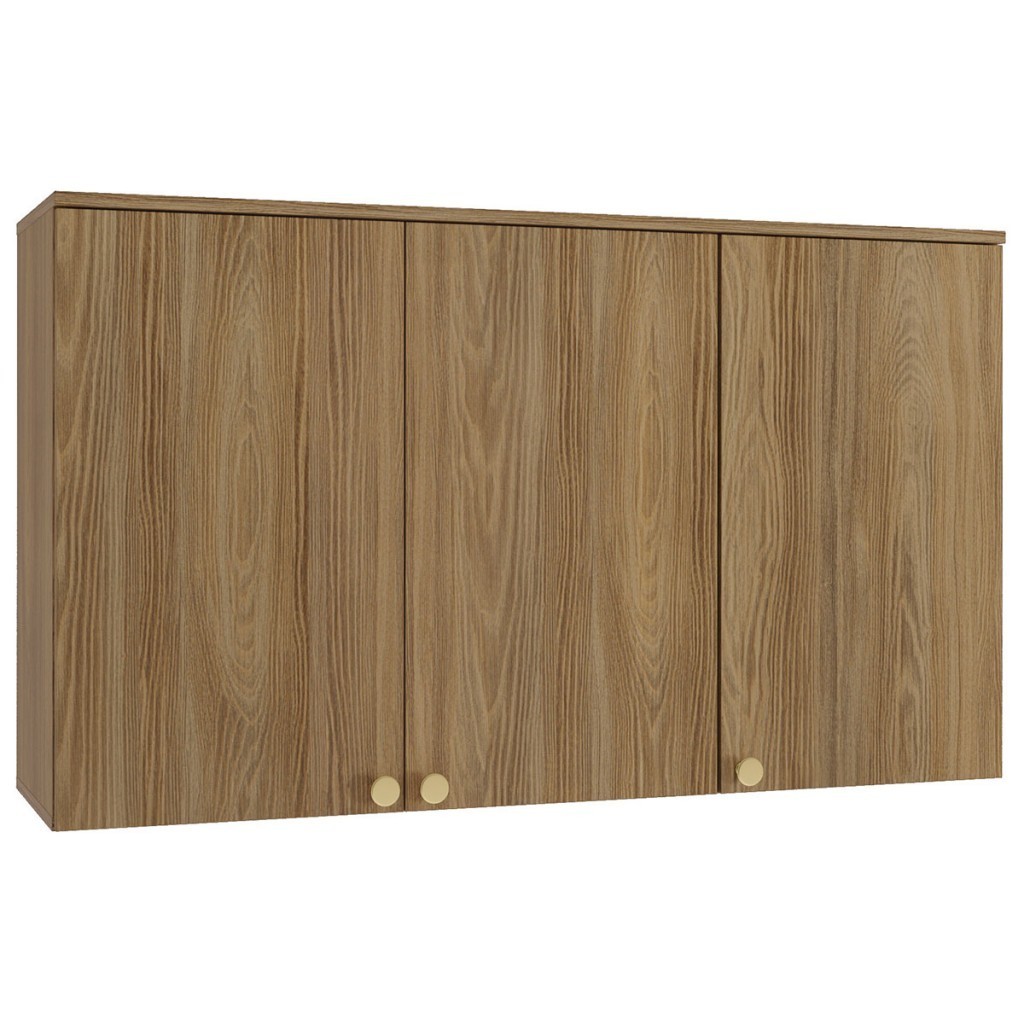 Armário Aéreo Cozinha Botanic 120 Cm 3 Portas Nogueira Fosco - Kappesberg Armário Aéreo Cozinha Botanic 120 Cm 3 Portas Nogueira Fosco - Kappesberg - Oferta na Shopee