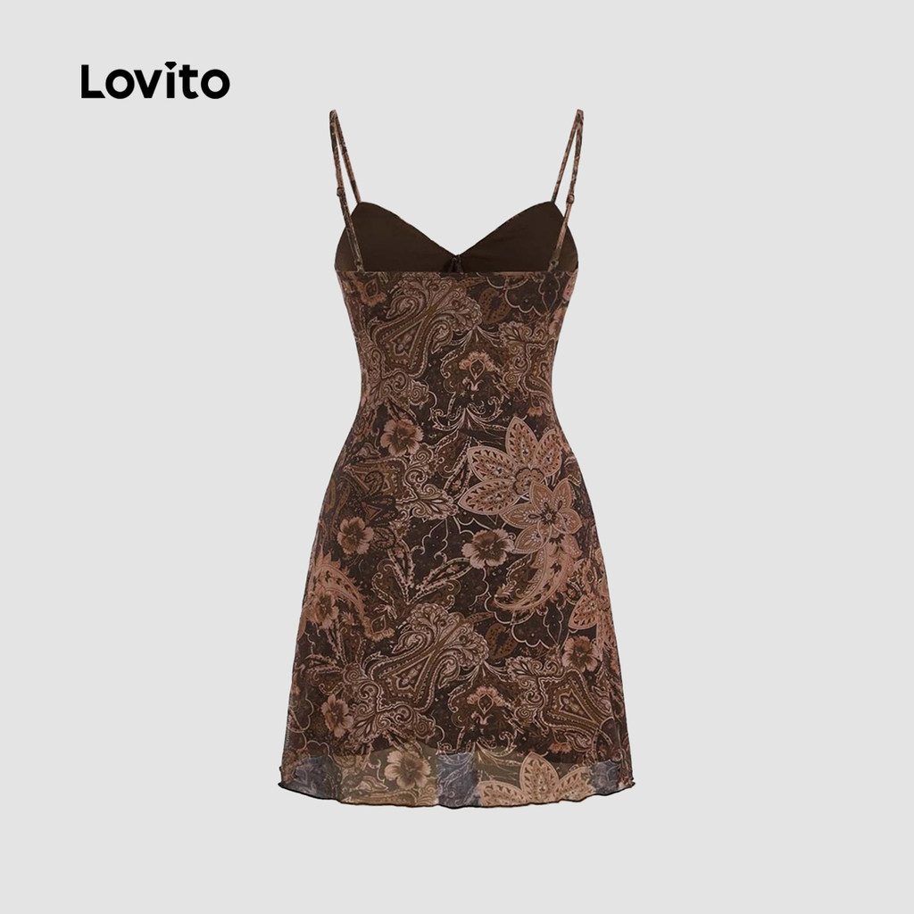 (Trendy) Lovito Vestido Casual Floral drapeado com fita contrastante para mulheres L125AD473 (Trendy) Lovito Vestido Casual Floral drapeado com fita contrastante para mulheres L125AD473 - Oferta na Shopee