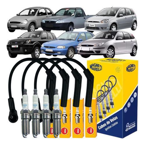 Jogo Cabos Velas Ignição Courier Fiesta Focus Ka 1.0 1.6 8v Jogo Cabos Velas Ignição Courier Fiesta Focus Ka 1.0 1.6 8v - Oferta na Shopee