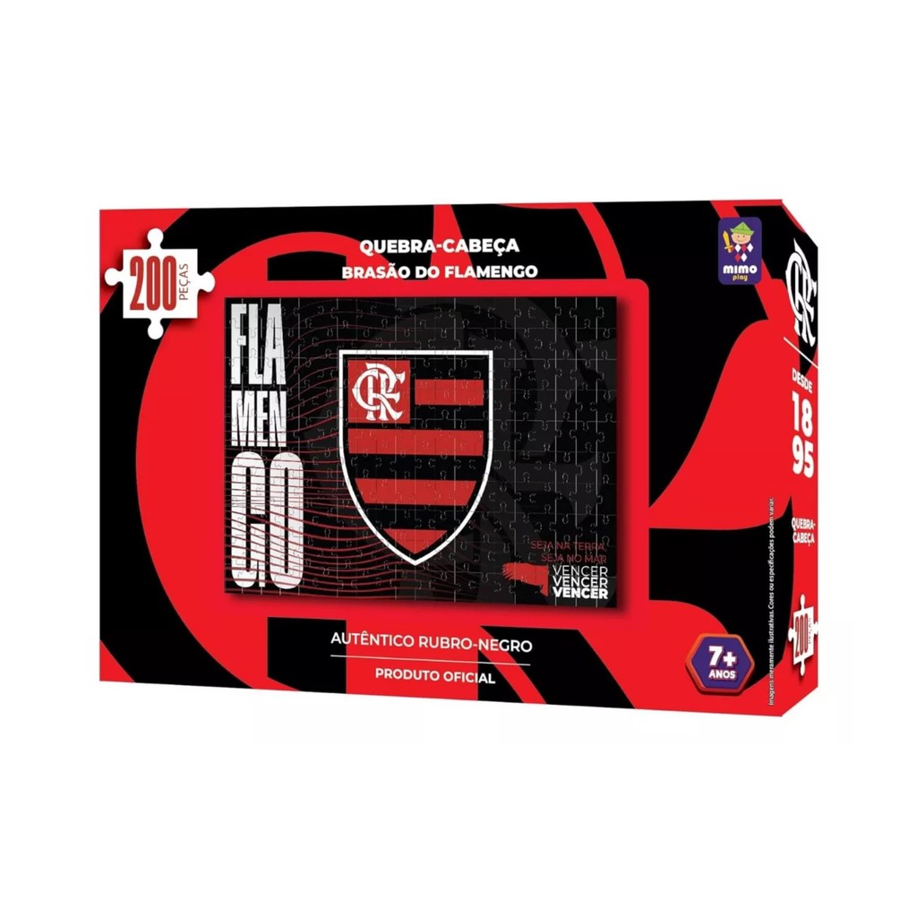 Quebra-Cabeça Puzzle Colecionável Futebol Flamengo Brasão 200 Peças Mimo Toys Jogo Quadro Brinquedo - Oferta na Shopee