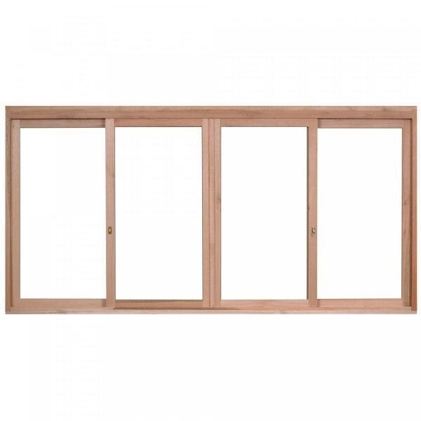 Janela de Madeira de Correr 100x150cm com Caixilho 9,4cm Ewk 384 Rondosul 100cm x 150cm Janela de Madeira de Correr 100x150cm com Caixilho 9