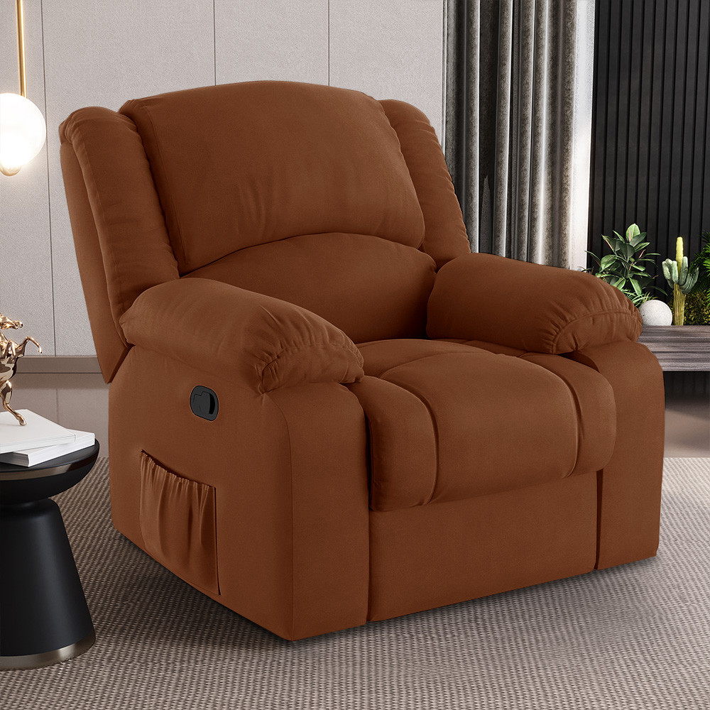 Poltrona do Papai Reclinável Manual Simon F05 Veludo Terracota - Lyam Poltrona do Papai Reclinável Manual Simon F05 Veludo Terracota - Lyam - Oferta na Shopee