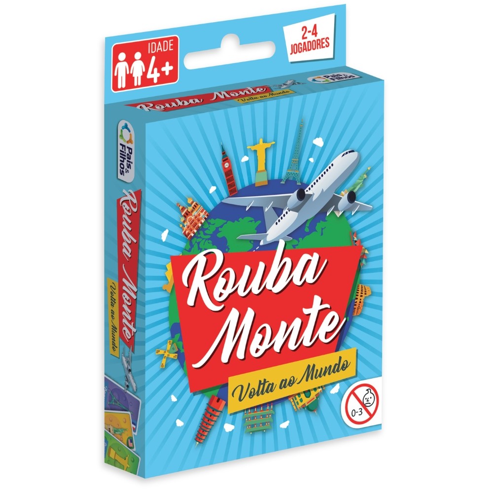 JOGO ROUBA MONTE VOLTA AO MUNDO 55 CARTAS PAIS E FILHOS BRINQUEDO RACIOCÍNIO LÓGICO CRIANÇAS BARALHO - Oferta na Shopee