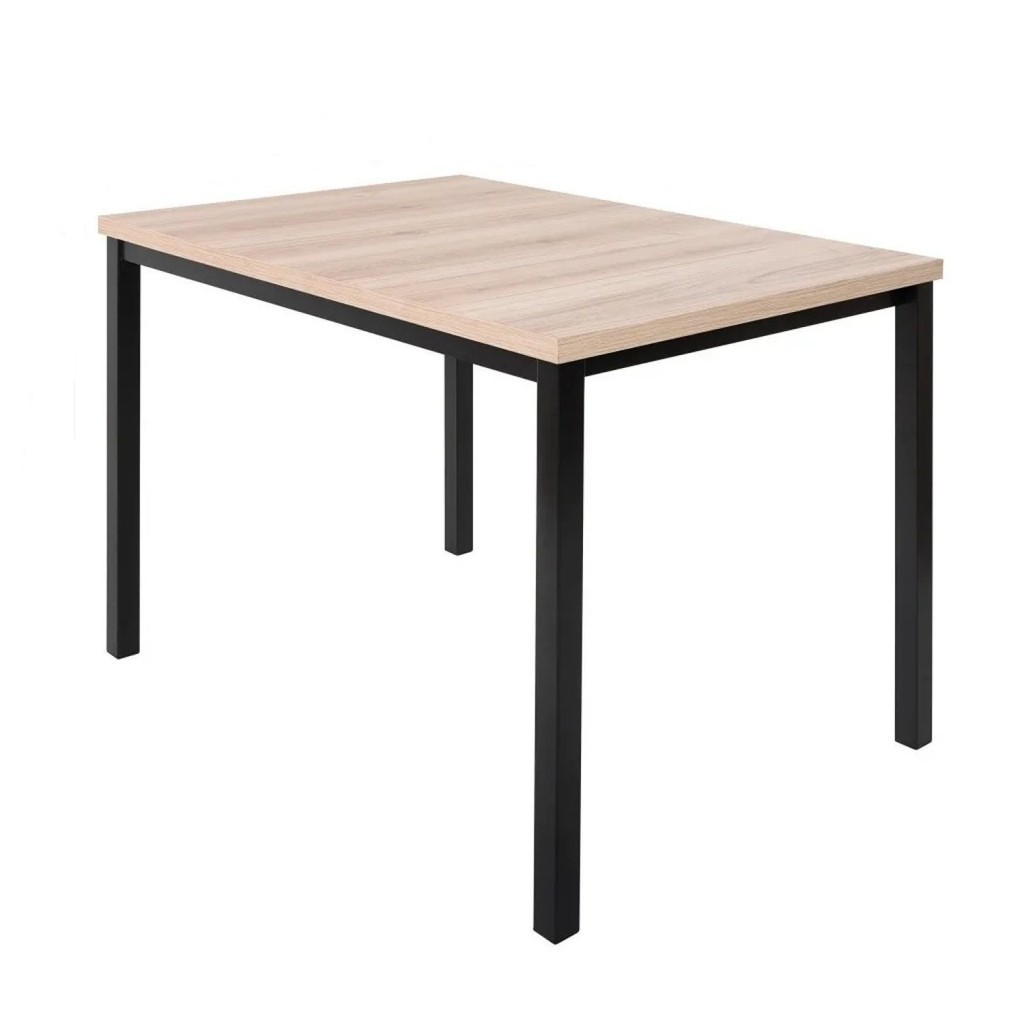 Mesa Tubo 4 Lugares 110x78cm Tampo MDP Mega Preto/carvalho Montreal Mesa Tubo 4 Lugares 110x78cm Tampo MDP Mega Preto/carvalho Montreal - Oferta na Shopee
