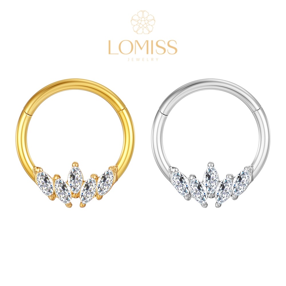 Piercing Argola Daith Segmento Aço Cirúrgico Segmento Articulado Zircônia Ponto de Luz Helix, Septo, Rook, Conch Piercing Argola Daith Segmento Aço Cirúrgico Segmento Articulado Zircônia Ponto de Luz Helix