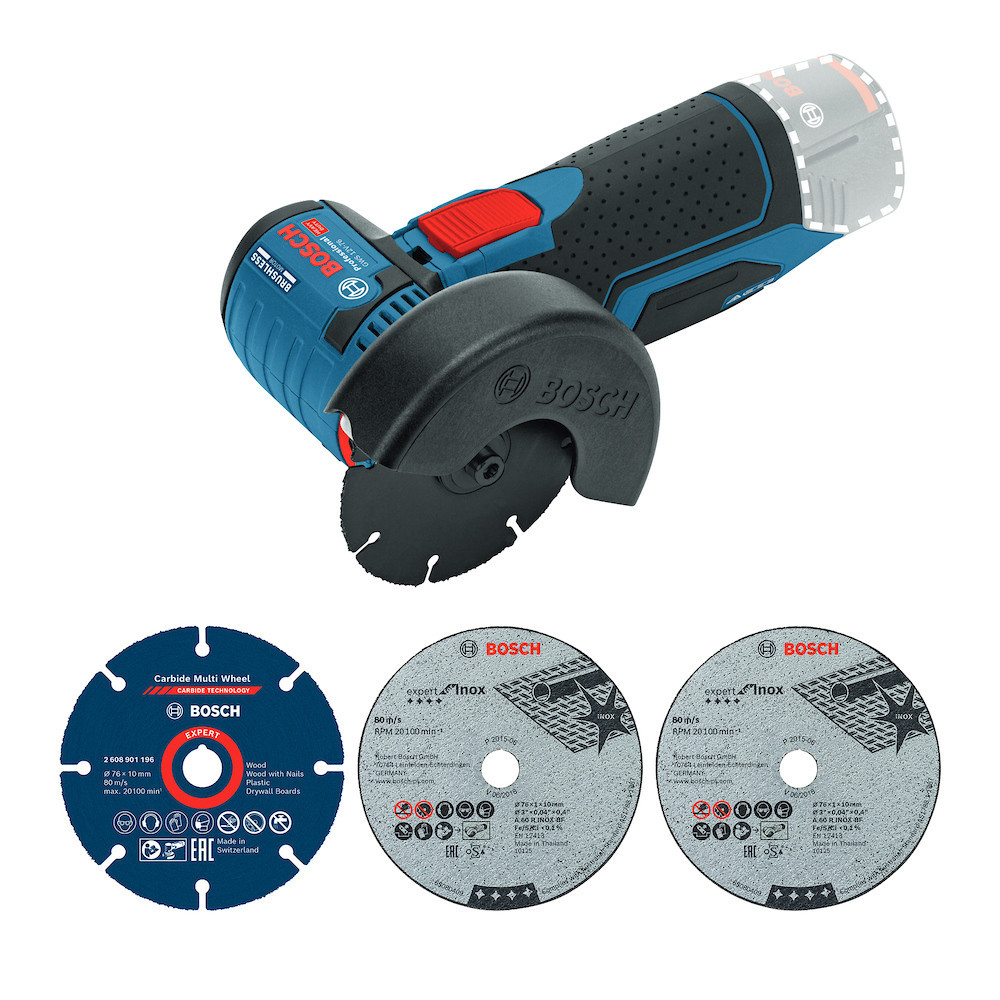 Mini Esmerilhadeira GWS 12V-76 Bosch 12V Brushless 3" Multicortadora a Bateria Mini Esmerilhadeira GWS 12V-76 Bosch 12V Brushless 3" Multicortadora a Bateria - Oferta na Shopee