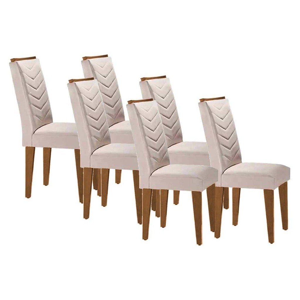 Cadeira Sala de Jantar Londrina Madeira Kit 6 Un Capuccino - Veludo Creme - Rufato Cadeira Sala de Jantar Londrina Madeira Kit 6 Un Capuccino - Veludo Creme - Rufato - Oferta na Shopee