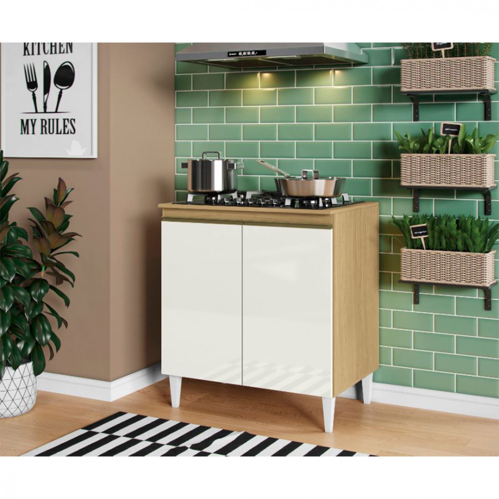 Balcão Aramóveis Kelly Para Cooktop Com 2 Portas Balcão Aramóveis Kelly Para Cooktop Com 2 Portas - Oferta na Shopee