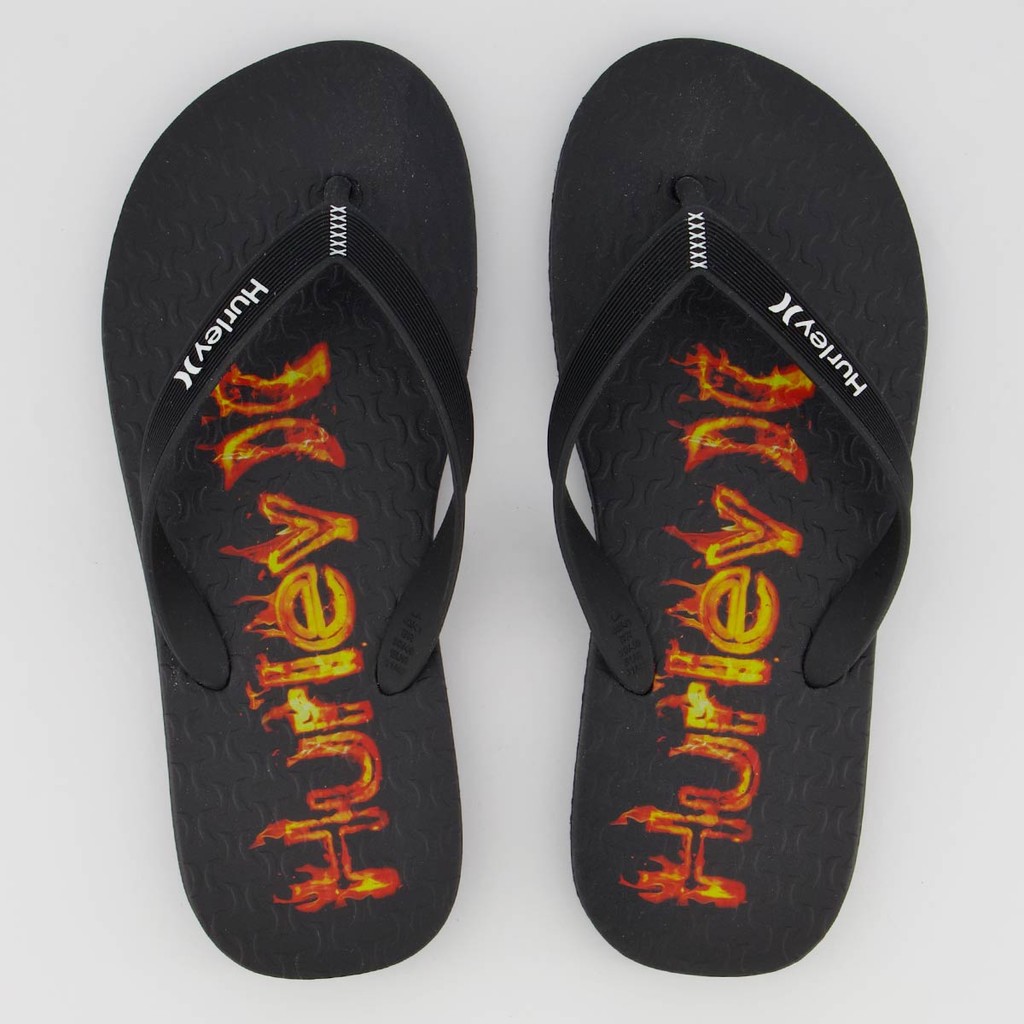 Chinelo Hurley Fire Classic Preto - Oferta na Shopee