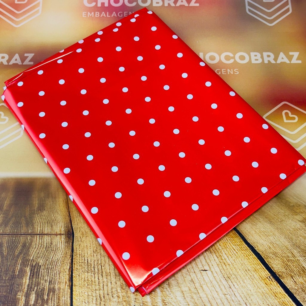 10~50 TOALHAS P/ MESA FESTA POA VERMELHO/BRANCO BOPP PEROLA  78X78 INOVE - Oferta na Shopee