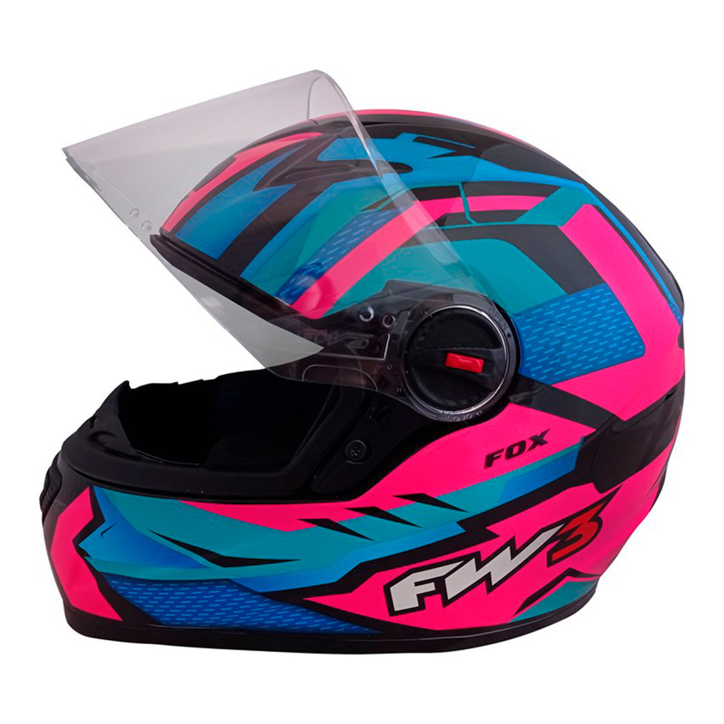 Capacete Moto Fechado GTN Fox Viseira Cristal Rosa Inmetro Tamanho 60 - FW3 - Oferta na Shopee