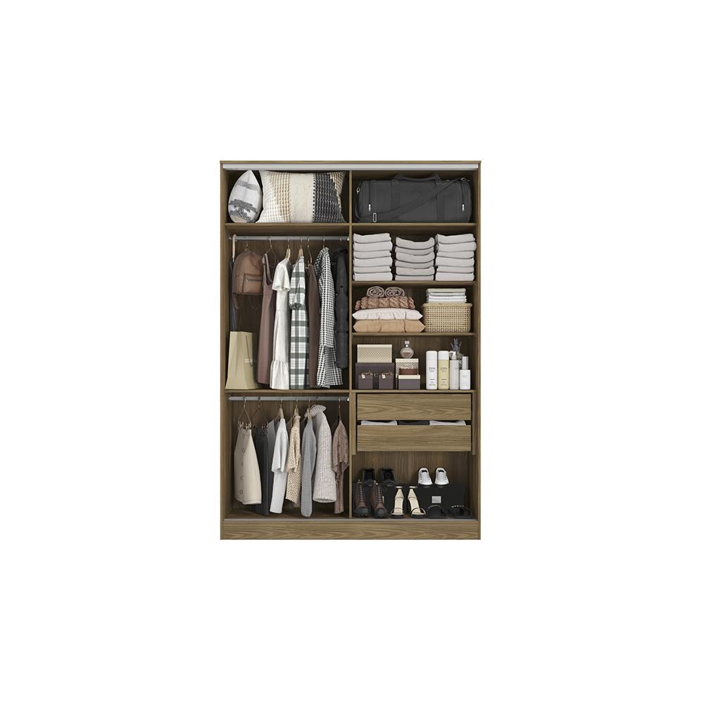Guarda-Roupa Sem Portas Closet 2 Gavetas Kappesberg Adapt Nogueira 158cm Guarda-Roupa Sem Portas Closet 2 Gavetas Kappesberg Adapt Nogueira 158cm - Oferta na Shopee
