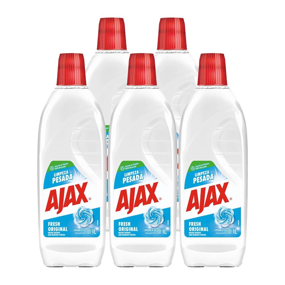 Kit com 5 Limpador Diluível Ajax Fresh 1L Cada - Oferta na Shopee