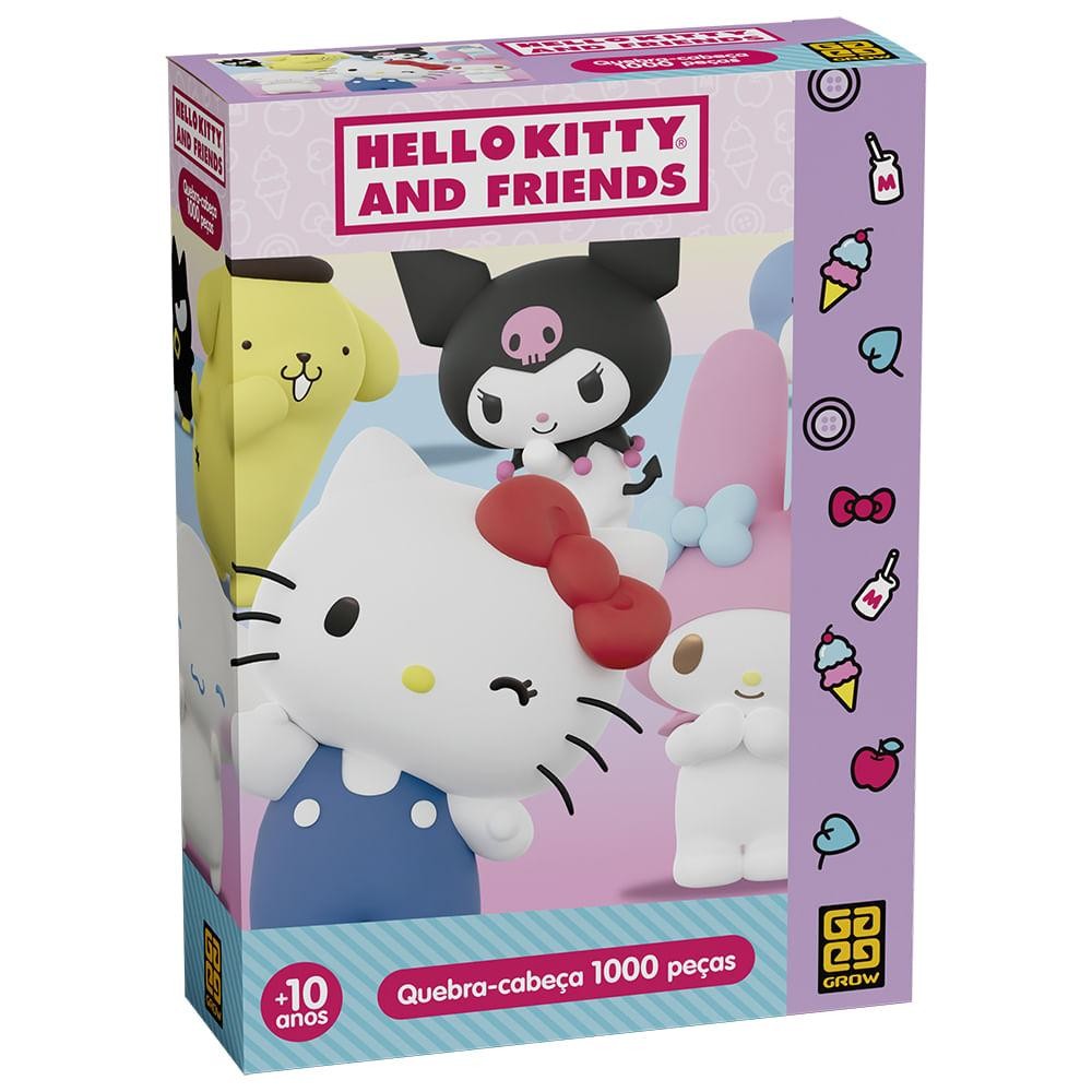Quebra-cabeça 1000 peças Hello Kitty and Friends Quebra-cabeça 1000 peças Hello Kitty and Friends - Oferta na Shopee