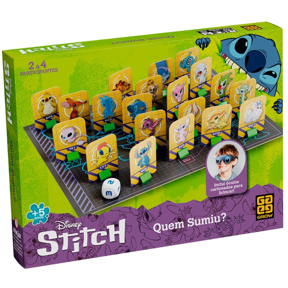 JOGO DE TABULEIRO QUEM SUMIU? STITCH GROW PERSONAGENS DISNEY CRIANÇA DIVERSÃO INFANTIL ALIENS MESA JOGO DE TABULEIRO QUEM SUMIU? STITCH GROW PERSONAGENS DISNEY CRIANÇA DIVERSÃO INFANTIL ALIENS MESA - Oferta na Shopee