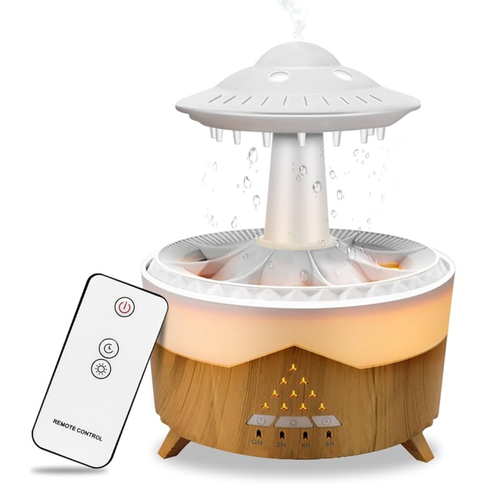 Umidificador Aromaterapia Luz Colorida Efeito Chuva Controle Remoto Oásis OIH-6506 - Oferta na Shopee